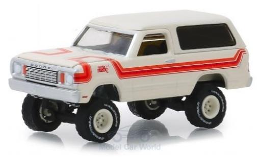 Dodge RAM 1/64 Greenlight Ramcharger blanco/naranja 1978 coche miniatura