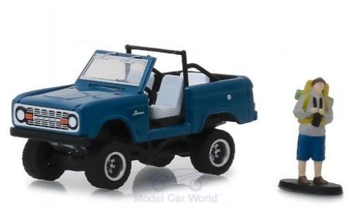 Coche miniatura Ford Bronco 1/64 Greenlight azul 1967 mit Figur Ford Bronco 1/64 Greenlight azul 1967 mit Figur coche miniatura