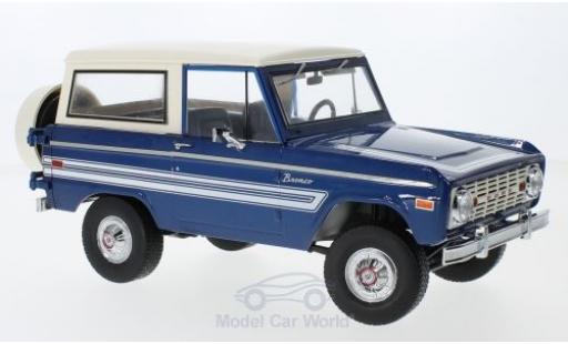 Coche miniatura Ford Bronco 1/18 Greenlight Explorer metalico azul/blanco 1976 Ford Bronco 1/18 Greenlight Explorer metalico azul/blanco 1976 coche miniatura