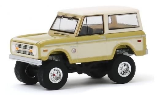 Coche miniatura Ford Bronco 1/64 Greenlight gold/blanco Colorado Gold Rush 76 1976 Ford Bronco 1/64 Greenlight gold/blanco Colorado Gold Rush 76 1976 coche miniatura