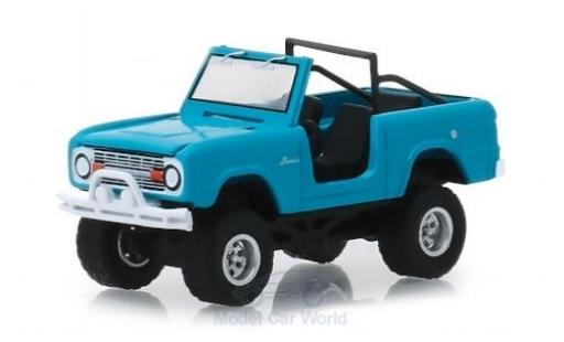 Coche miniatura Ford Bronco 1/64 Greenlight azul 1967 Ford Bronco 1/64 Greenlight azul 1967 coche miniatura