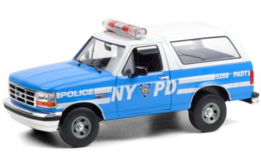 Coche miniatura Ford Bronco 1/18 Greenlight NYPD - New York City Police Department 1992 Ford Bronco 1/18 Greenlight NYPD - New York City Police Department 1992 coche miniatura