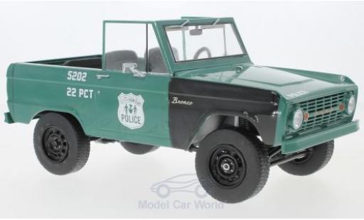 Coche miniatura Ford Bronco 1/18 Greenlight Police Pursuit verde/blanco NYPD - New York Police Department 1967 Ford Bronco 1/18 Greenlight Police Pursuit verde/blanco NYPD - New York Police Department 1967 coche miniatura