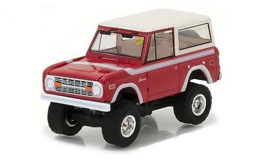 Coche miniatura Ford Bronco 1/64 Greenlight rojo/blanco 1975 Ford Bronco 1/64 Greenlight rojo/blanco 1975 coche miniatura