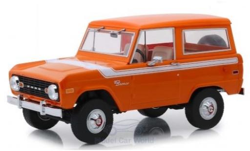 Coche miniatura Ford Bronco 1/18 Greenlight Special Decor naranja/blanco 1977 Ford Bronco 1/18 Greenlight Special Decor naranja/blanco 1977 coche miniatura