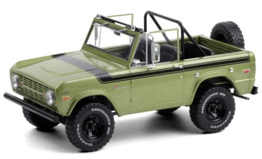 Ford Bronco 1/18 Greenlight Sport metalico verde/negro 1969 coche miniatura