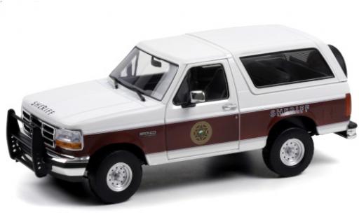 Ford Bronco 1/18 Greenlight XLT Absaroka County Sheriff 1994 coche miniatura