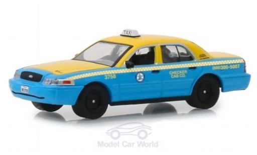 Coche miniatura Ford Crown 1/64 Greenlight Victoria amarillo/azul L.A. Checker Cab 2011 Ford Crown 1/64 Greenlight Victoria amarillo/azul L.A. Checker Cab 2011 coche miniatura