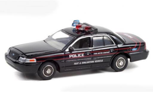 Ford Crown 1/64 Greenlight Victoria Police Interceptor negro/Dekor Test and Evaluation 2001 coche miniatura