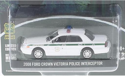 Coche miniatura Ford Crown 1/64 Greenlight Victoria Police Interceptor blanco U.S.Forest Service 2008 Ford Crown 1/64 Greenlight Victoria Police Interceptor blanco U.S.Forest Service 2008 coche miniatura