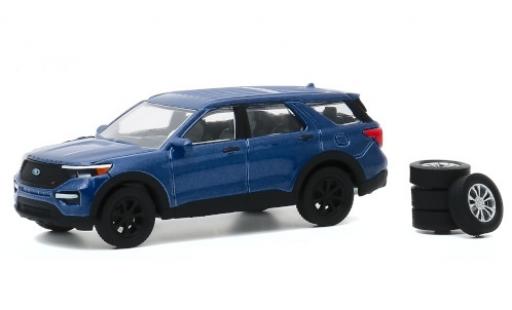 Coche miniatura Ford Explorer 1/64 Greenlight ST metalico azul 2020 avec Ersatzrädern Ford Explorer 1/64 Greenlight ST metalico azul 2020 avec Ersatzrädern coche miniatura