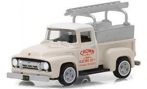 Coche miniatura Ford F-1 1/64 Greenlight 00 beige Crown Eletric Co. 1954 mit Leiter Ford F-1 1/64 Greenlight 00 beige Crown Eletric Co. 1954 mit Leiter coche miniatura