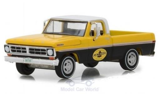 Ford F-1 1/64 Greenlight 00 amarillo/negro Pennzoil 1972 coche miniatura