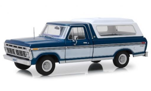 Coche miniatura Ford F-1 1/18 Greenlight 00 metalico azul/blanco 1975 avec détachable Ladeabdeckung Ford F-1 1/18 Greenlight 00 metalico azul/blanco 1975 avec détachable Ladeabdeckung coche miniatura