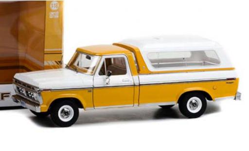Ford F-1 1/18 Greenlight 00 Pick Up amarillo/blanco 1976 mit abnehmbarem HardTop coche miniatura