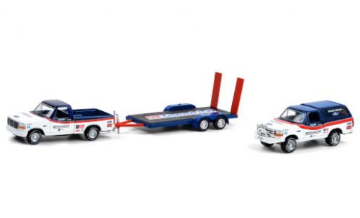 Ford F-1 1/64 Greenlight 50 BFGoodrich Tires 1992 y compris les Bronco et Flachbettanhänger avec Rampes de chargement coche miniatura