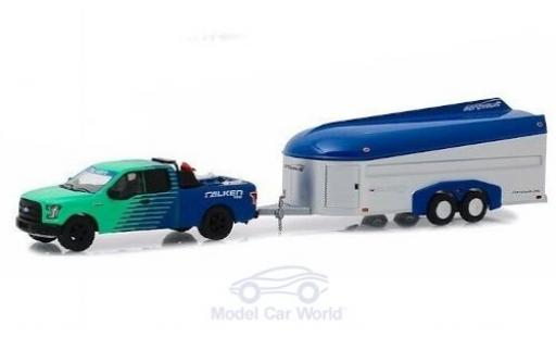 Ford F-1 1/64 Greenlight 50 Falken Tires 2017 with Aerovault Trailer coche miniatura