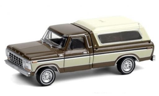 Ford F-1 1/64 Greenlight 50 metalico marron/beige 1979 coche miniatura