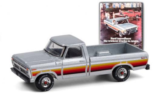 Ford F-1 1/64 Greenlight 50 gris/Dekor 1977 coche miniatura