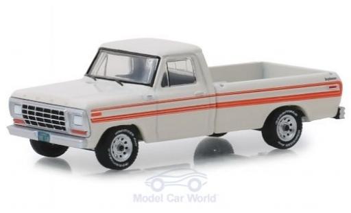 Coche miniatura Ford F-250 1/64 Greenlight Explorer blanco/naranja 1979 Ford F-250 1/64 Greenlight Explorer blanco/naranja 1979 coche miniatura