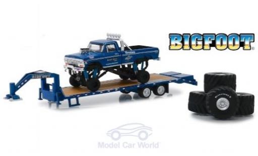 Coche miniatura Ford F-250 1/64 Greenlight Monster Truck Bigfoot 1974 with Gooseneck Trailer and Tires Ford F-250 1/64 Greenlight Monster Truck Bigfoot 1974 with Gooseneck Trailer and Tires coche miniatura