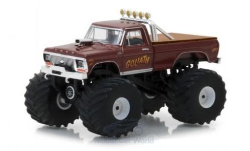 Coche miniatura Ford F-250 1/64 Greenlight Monster Truck metalico marron Goliath 1979 Ford F-250 1/64 Greenlight Monster Truck metalico marron Goliath 1979 coche miniatura