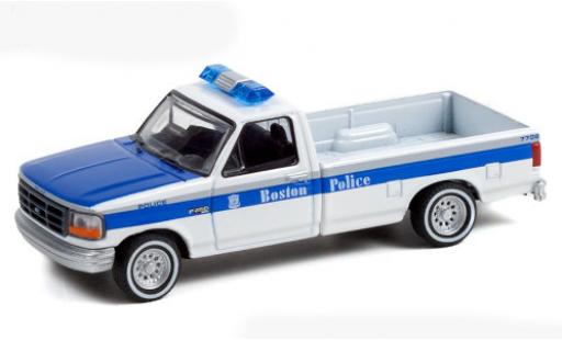 Coche miniatura Ford F-250 1/64 Greenlight blanco/azul Boston Police 1995 Ford F-250 1/64 Greenlight blanco/azul Boston Police 1995 coche miniatura