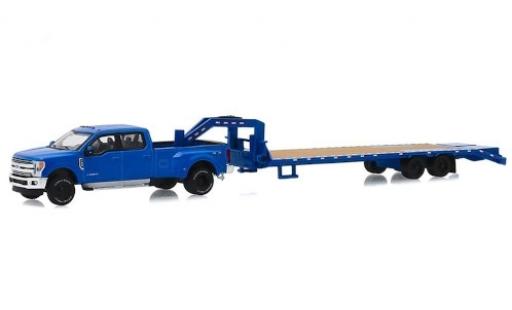 Coche miniatura Ford F-350 1/64 Greenlight Lariat azul 2019 avec Zweiachs-Schwanenhalsanhänger Ford F-350 1/64 Greenlight Lariat azul 2019 avec Zweiachs-Schwanenhalsanhänger coche miniatura