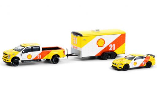 Coche miniatura Ford F-350 1/64 Greenlight Lariat No.21 Performance S 2019 y compris les 2021 Mustang Mach 1 et fermé Remorque porte-voiture Ford F-350 1/64 Greenlight Lariat No.21 Performance S 2019 y compris les 2021 Mustang Mach 1 et fermé Remorque porte-voiture coche miniatura