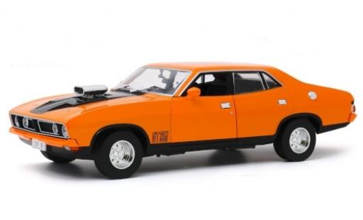 Ford Falcon 1/18 Greenlight XB GT351 4-Door Sedan naranja/negro RHD 1974 coche miniatura