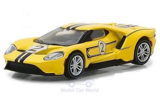 Coche miniatura Ford GT 1/64 Greenlight amarillo 2017 1967 #2 40 Mk IV Tribute Ford GT 1/64 Greenlight amarillo 2017 1967 #2 40 Mk IV Tribute coche miniatura
