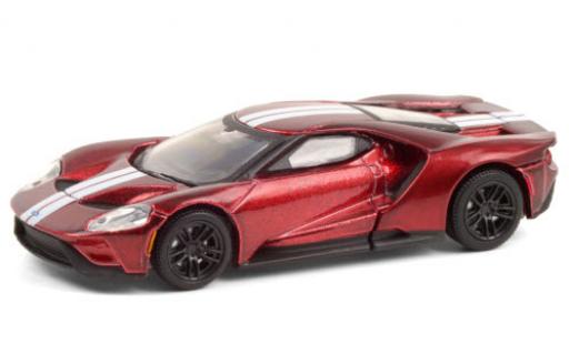 Coche miniatura Ford GT 1/64 Greenlight metalico rojo/blanco 2017 Ford GT 1/64 Greenlight metalico rojo/blanco 2017 coche miniatura