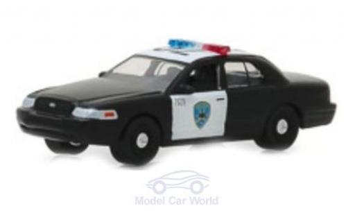 Ford LTD 1/64 Greenlight Crown Victoria Police Interceptor Oakland 2008 coche miniatura