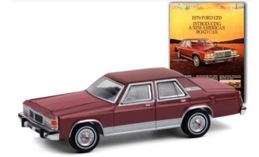 Ford LTD 1/64 Greenlight Landau 4-Door Sedan rojo/matt-rojo 1979 coche miniatura