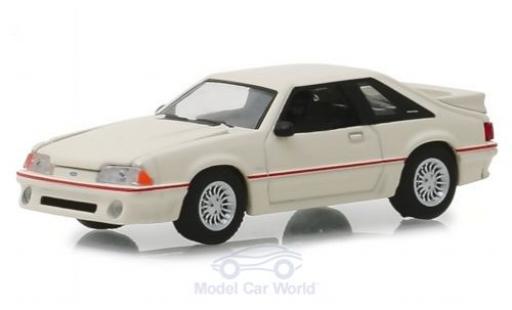 Coche miniatura Ford Mustang 1/64 Greenlight 5.0 blanco 1989 Ford Mustang 1/64 Greenlight 5.0 blanco 1989 coche miniatura