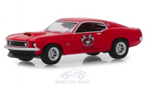 Ford Mustang 1/64 Greenlight BOSS 429 rojo/Dekor 1969 coche miniatura