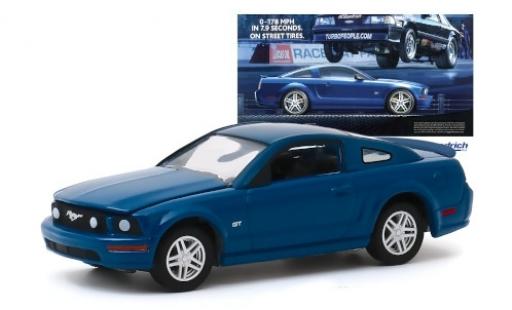 Coche miniatura Ford Mustang 1/64 Greenlight GT azul 2009 Ford Mustang 1/64 Greenlight GT azul 2009 coche miniatura
