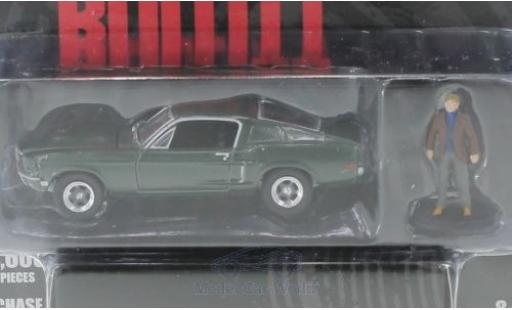 Coche miniatura Ford Mustang GT 1/64 Greenlight GT verde Bullitt 1968 mit Steve McQueen Figur Ford Mustang GT 1/64 Greenlight GT verde Bullitt 1968 mit Steve McQueen Figur coche miniatura