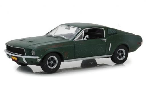 Coche miniatura Ford Mustang 1/18 Greenlight GT Fastback metalico verde Bullitt 1968 unrestauriert mit Stickerbogen Ford Mustang 1/18 Greenlight GT Fastback metalico verde Bullitt 1968 unrestauriert mit Stickerbogen coche miniatura
