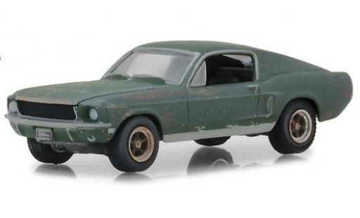 Ford Mustang GT 1/18 Greenlight GT Fastback unrestored verde Film Bullitt 1968 Steve McQueen coche miniatura