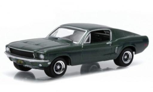 Ford Mustang 1/64 Greenlight GT metalico verde Adif (E) 1968 coche miniatura