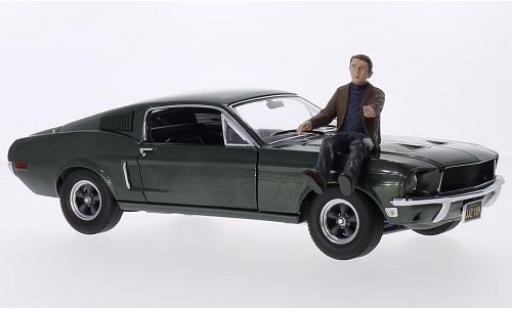 Coche miniatura Ford Mustang 1/18 Greenlight GT metalico verde Bullitt 1968 avec Steve McQueen figurine Ford Mustang 1/18 Greenlight GT metalico verde Bullitt 1968 avec Steve McQueen figurine coche miniatura