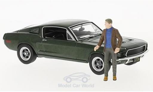 Coche miniatura Ford Mustang 1/43 Greenlight GT metalico verde Bullitt 1968 mit Figur Steve McQueen Ford Mustang 1/43 Greenlight GT metalico verde Bullitt 1968 mit Figur Steve McQueen coche miniatura