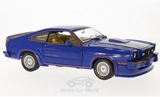 Coche miniatura Ford Mustang 1/18 Greenlight II azul Film King Cobra 1978 Ford Mustang 1/18 Greenlight II azul Film King Cobra 1978 coche miniatura