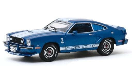 Coche miniatura Ford Mustang 1/43 Greenlight II Cobra II metalico azul/blanco 1976 Ford Mustang 1/43 Greenlight II Cobra II metalico azul/blanco 1976 coche miniatura