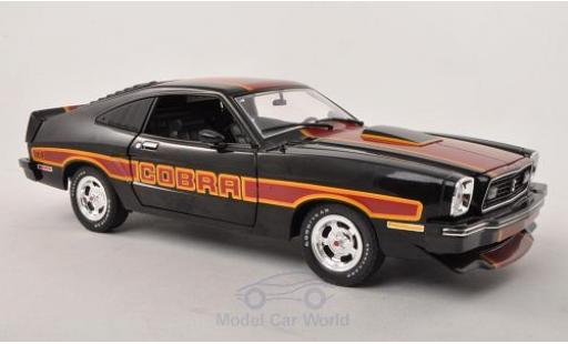 Ford Mustang 1/18 Greenlight II Cobra II negro/rojo 1978 mit Dekor coche miniatura