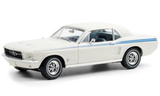 Ford Mustang 1/18 Greenlight Indy Pacesetter Special blanco/azul 1967 coche miniatura