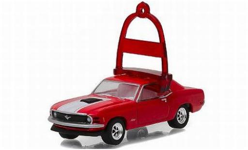 Ford Mustang 1/64 Greenlight metalico rojo/Dekor 1970 vacances Ornaments Series 1 sans Vitrine coche miniatura