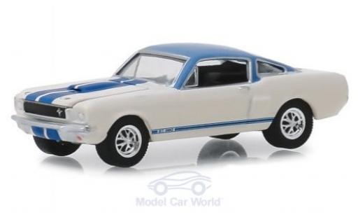 Ford Mustang GT 1/64 Greenlight Shelby GT 350 Projootype blanco/azul 1966 coche miniatura