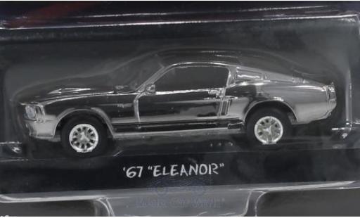 Ford Mustang 1/64 Greenlight Shelby GT500 chrom/negro Gone in 60 Seconds 1967 Eleanor coche miniatura